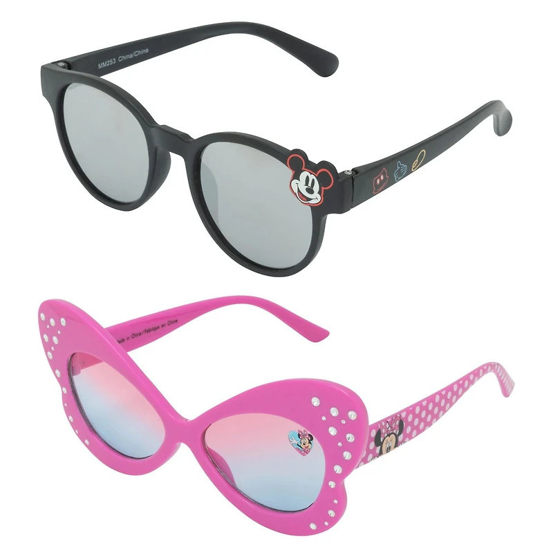 Lunettes de soleil Disney Minnie et Mickey 2 Pack