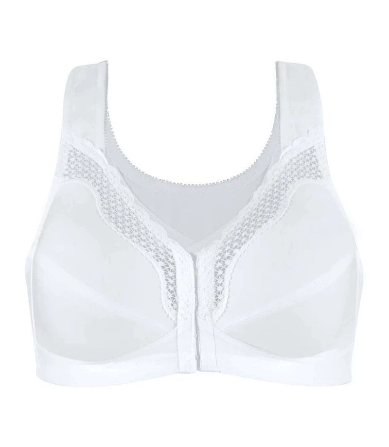 Exquisite Form #9600531 FULLY Cotton Soft Cup Full-Coverage Posture Bra, Lace, Front Closure, Wire-Free, Available Sizes 38C - 46DD