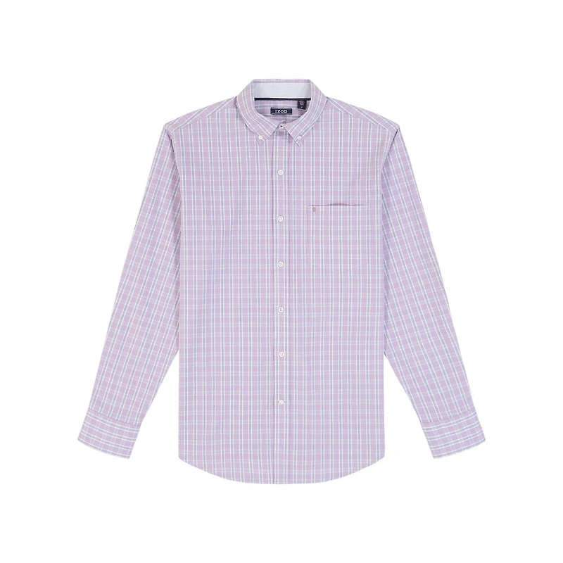 IZOD L/S Performance Plaid Woven Shirt