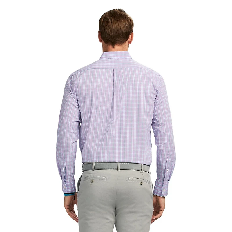 IZOD L/S Performance Plaid Woven Shirt