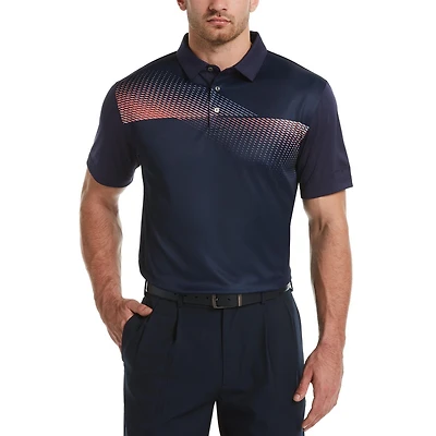 Polo de golf de manga corta estampado Performance para hombre