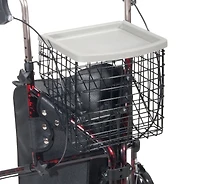 Drive Medical 3 Wheel Rollator Rolling Walker with Basket Tray and Pouch