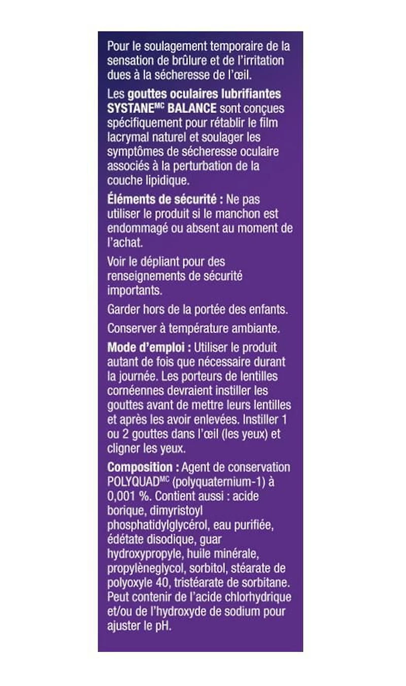 SYSTANE® Balance, Lubricant Eye Drops, Eye Drops For Dry Eyes