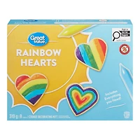 Trousse de décoration pour biscuits Cœurs et arc-en-ciel Great Value