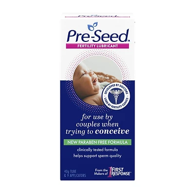 Pre-Seed Fertility Friendly Personal Lubricant, Pre-Seed Fertility Friendly Personal Lubricant, For Use by Couple When Trying to Conceive, 9 Single-Use Applicators, 40 g