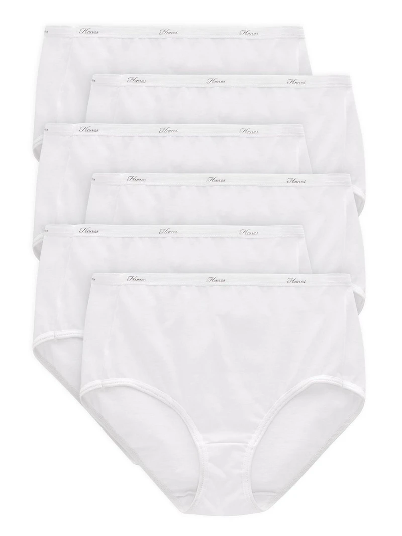 Paquet de 6 culottes base Hanes pour femmes Tailles P-2TG