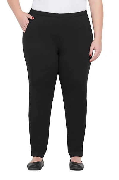 Alia Women's Plus Size Pull On Straight Leg Pant