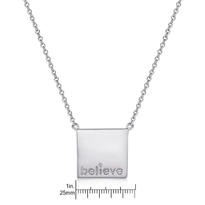 Quintessential Sterling Silver "BELIEVE " Necklace