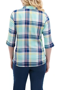 Alia Women's Plaid Blouse