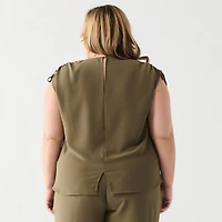 DV Loose fit S/S drawstring shoulder top