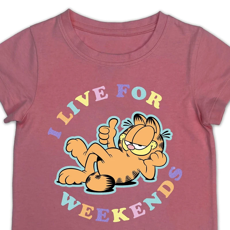 GARFIELD Tee-shirt manches courtes fille