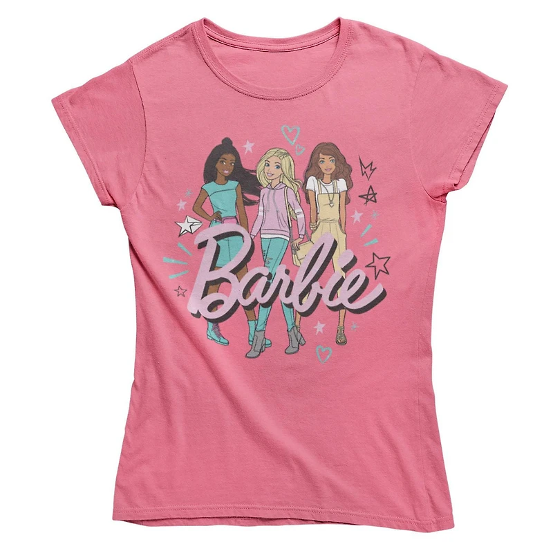 Barbie T-shirt à manches courte pour petite fille.