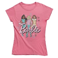 Barbie T-shirt à manches courte pour petite fille.