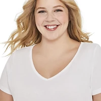 T-shirt à manches courtes avec encolure en V George Plus pour femmes