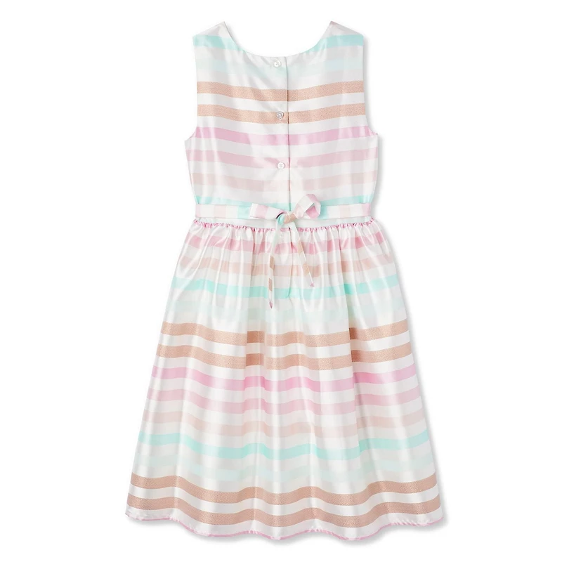 George Girls' Satin Striped Dress