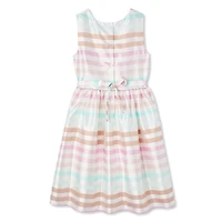 George Girls' Satin Striped Dress