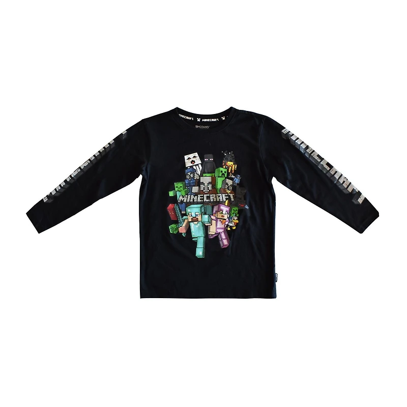T-shirt à manches longues Minecraft Crafty Cluster pour garçon