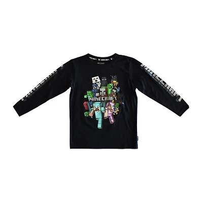 T-shirt à manches longues Minecraft Crafty Cluster pour garçon