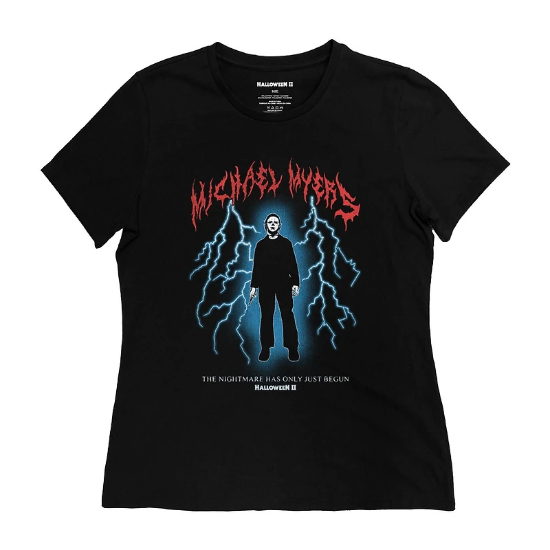 T-shirt décontracté à manches courtes pour femme Halloween 2 Spooky Stencil