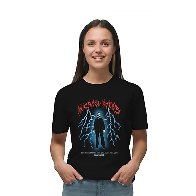 T-shirt décontracté à manches courtes pour femme Halloween 2 Spooky Stencil