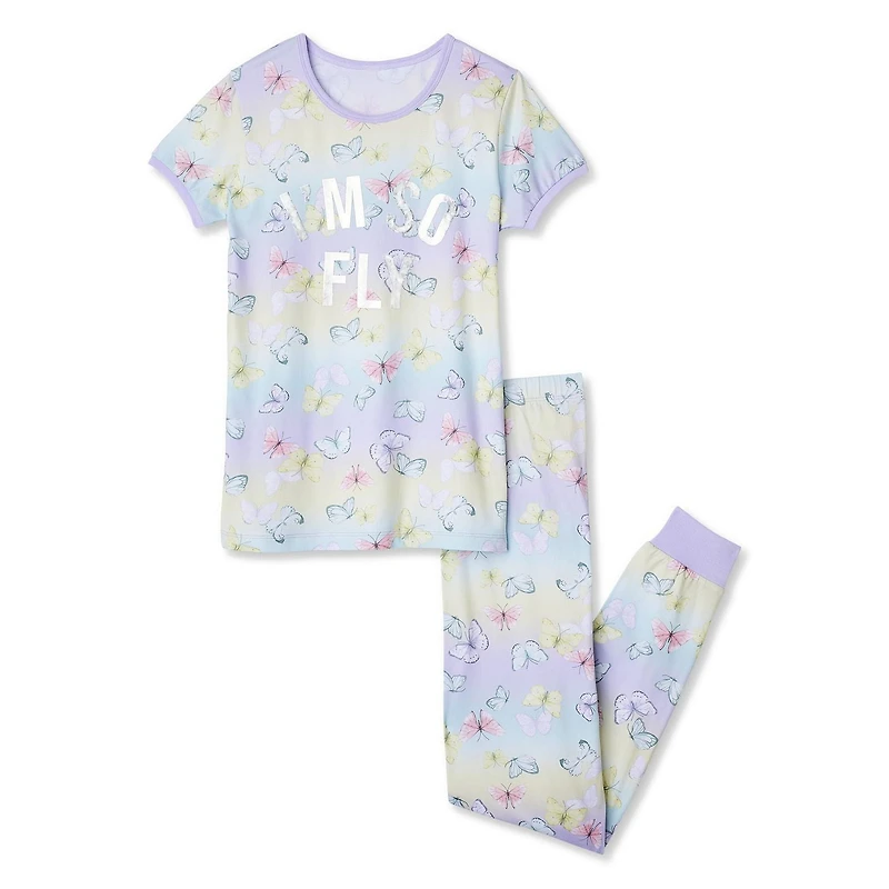 George Girls' Tee and Jogger 2-Piece Pajama Set