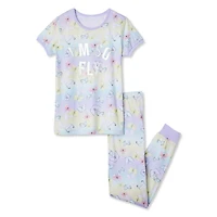 George Girls' Tee and Jogger 2-Piece Pajama Set