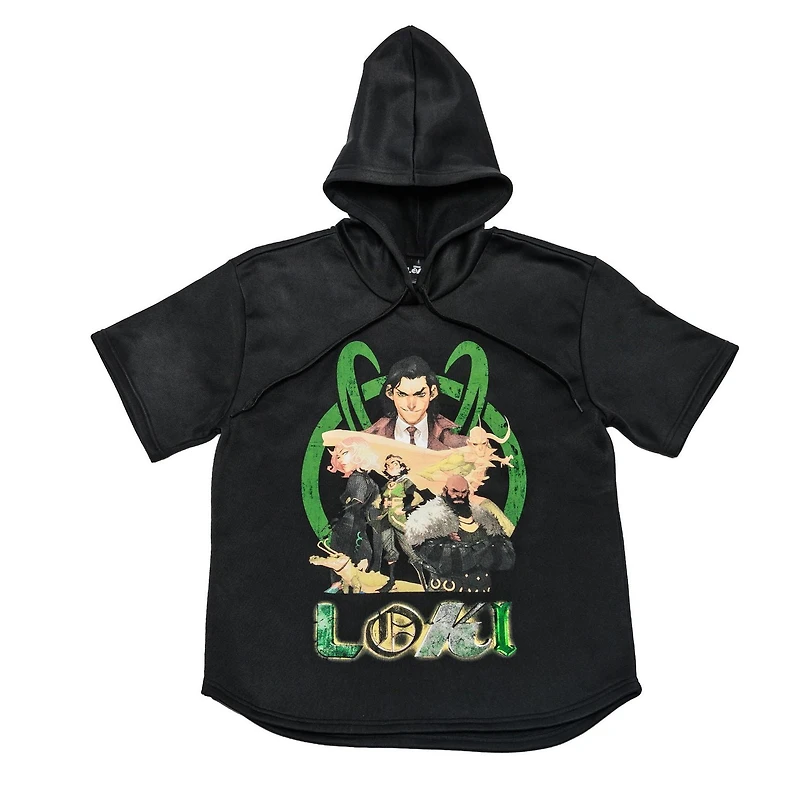 Sweat à capuche à manches courtes Marvel Loki Glorious Purpose pour homme