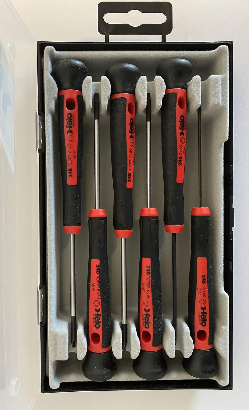 Jeu de tournevis de précision 6 pcs. Torx / Hexagonal