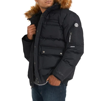 Ecko Unltd. Vêtements d'extérieur pour hommes. Notre gros frappeur la Doudoune en Sherpa chaude avec fourrure à la capuche
