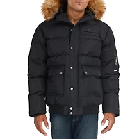 Ecko Unltd. Vêtements d'extérieur pour hommes. Notre gros frappeur la Doudoune en Sherpa chaude avec fourrure à la capuche