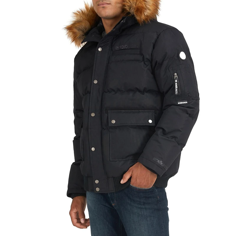 Ecko Unltd. Vêtements d'extérieur pour hommes. Notre gros frappeur la Doudoune en Sherpa chaude avec fourrure à la capuche