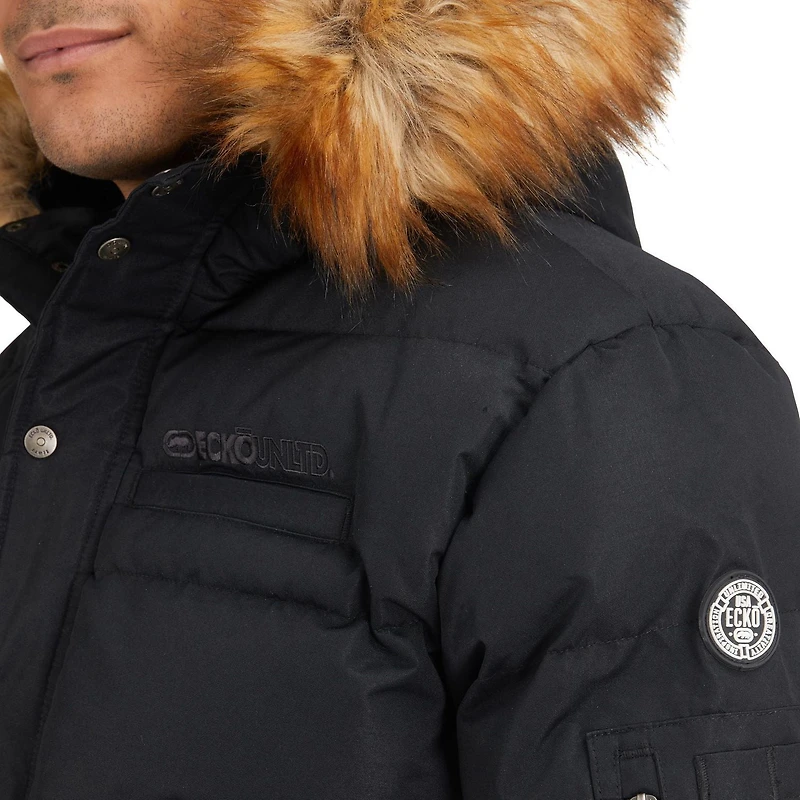 Ecko Unltd. Vêtements d'extérieur pour hommes. Notre gros frappeur la Doudoune en Sherpa chaude avec fourrure à la capuche