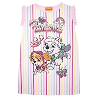 La Pat'Patrouille Chemise de nuit courte Trolls avec manche courte à volants pour fille