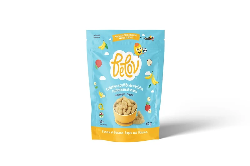 Organic Puffed cereal snack, Apple Banana