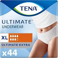 TENA Protective Incontinence Underwear for Women, Postpartum and Bladder Control, Ultimate Absorbency, Extra Large, 44 Count.