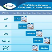 TENA Protective Incontinence Underwear for Women, Postpartum and Bladder Control, Ultimate Absorbency, Extra Large, 44 Count.