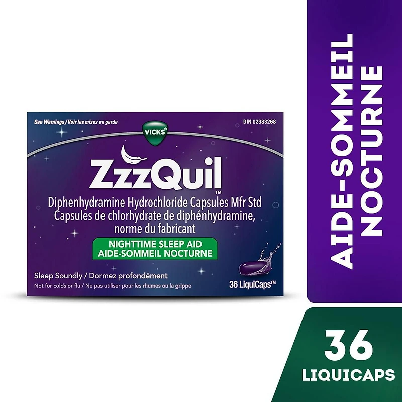 Aide-sommeil nocturne Vicks ZzzQuil LiquiCaps  unités