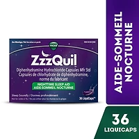 Vicks ZzzQuil Nighttime Sleep-Aid LiquiCaps, 36 Count