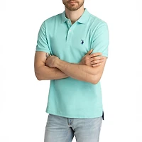 U.S. Polo Assn. Men's Solid Interlock Short Sleeve Polo, Interlock Polo Shirt