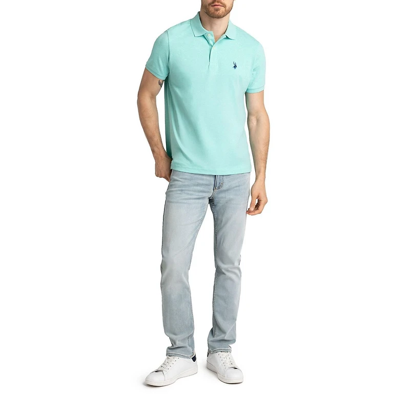 U.S. Polo Assn. Men's Solid Interlock Short Sleeve Polo, Interlock Polo Shirt