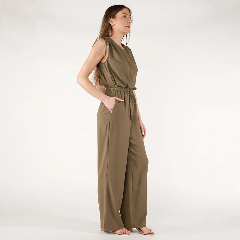 DV Loose fit S/S drawstring shoulder top