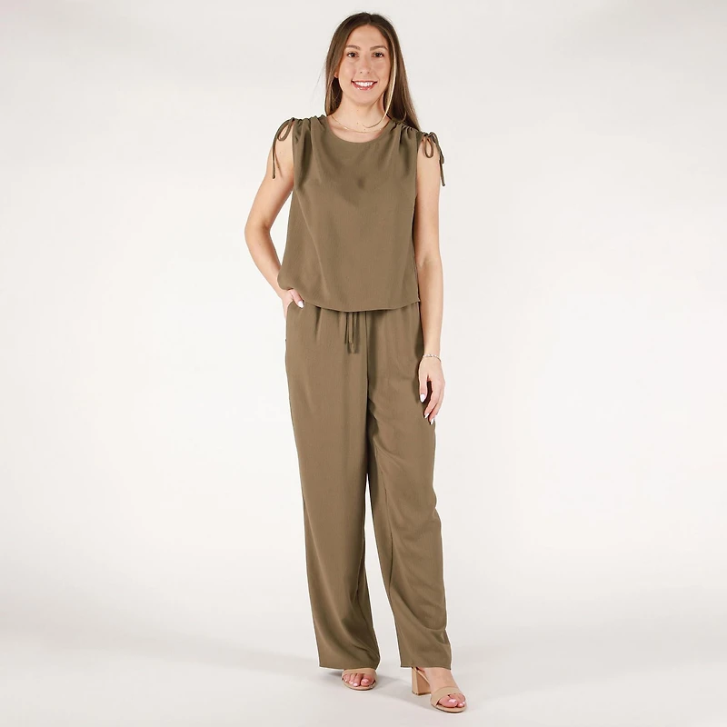 DV Loose fit S/S drawstring shoulder top