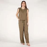 DV Loose fit S/S drawstring shoulder top