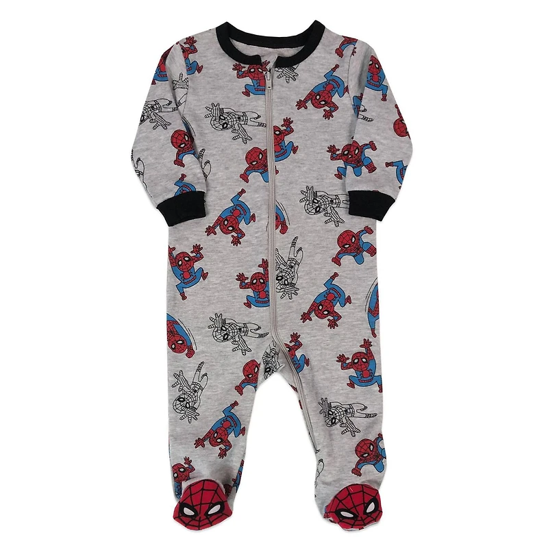 Dormeuse 1 pièce avec pieds pour garçons Spiderman de Marvel