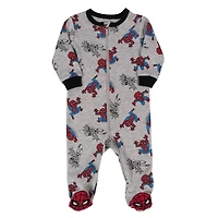 Dormeuse 1 pièce avec pieds pour garçons Spiderman de Marvel