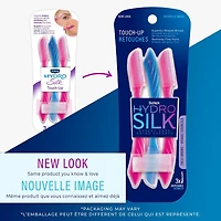 Taille-sourcils et rasoir exfoliant pour le visage Hydro Silk Touch Up de Schick Emballage de 3