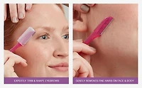 Taille-sourcils et rasoir exfoliant pour le visage Hydro Silk Touch Up de Schick Emballage de 3