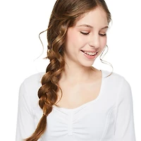 My Sister's Closet Girls' Elbow Sleeve Sweetheart Top, Sizes S-XXL