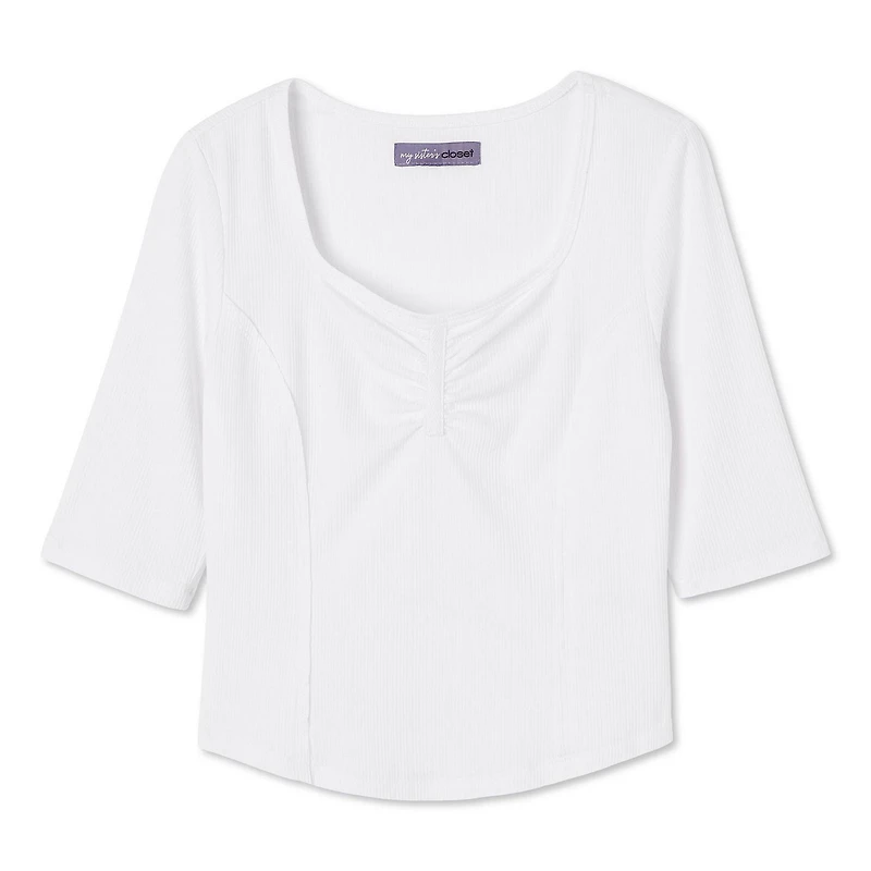 My Sister's Closet Girls' Elbow Sleeve Sweetheart Top, Sizes S-XXL