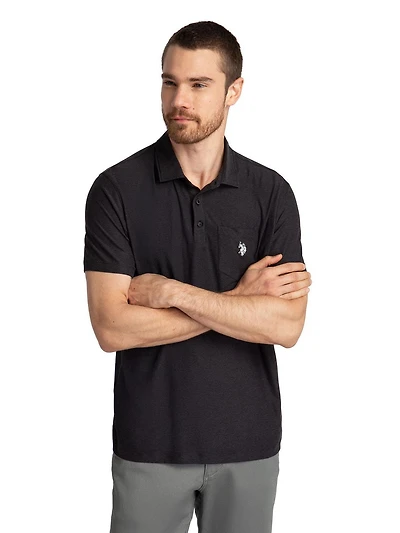 U.S. Polo Assn. Polo à Manches Courtes en Interlock Uni Pour Hommes
